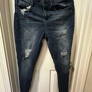 Mudd Navy Distressed Skinny Jeans